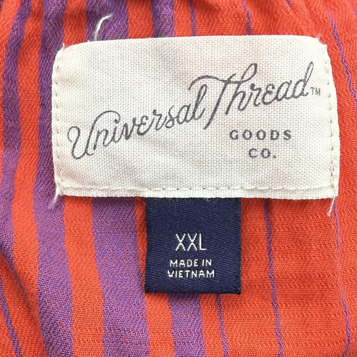 Universal Thread Goods Co. Red & Purple Cross Back Strap Knee Length Dress (XXL)
