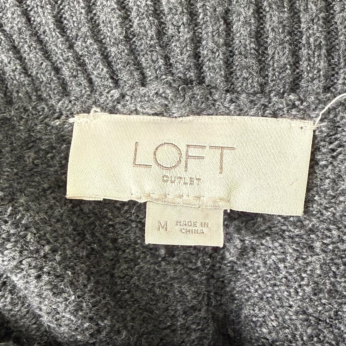 Loft Dark Gray Turtle Neck Sweater (M)