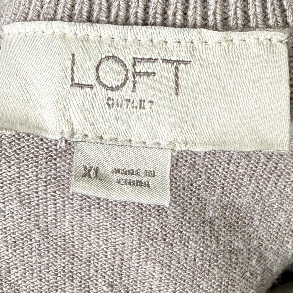 Loft Tan Thin Long Sleeve T-Shirt (XL)