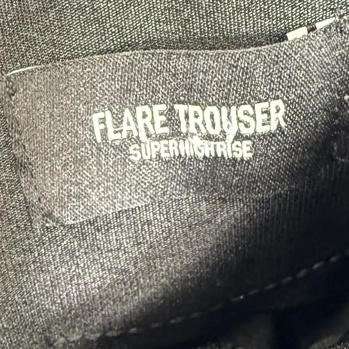 Express Black Super High Rise Flare Trouser (12R)