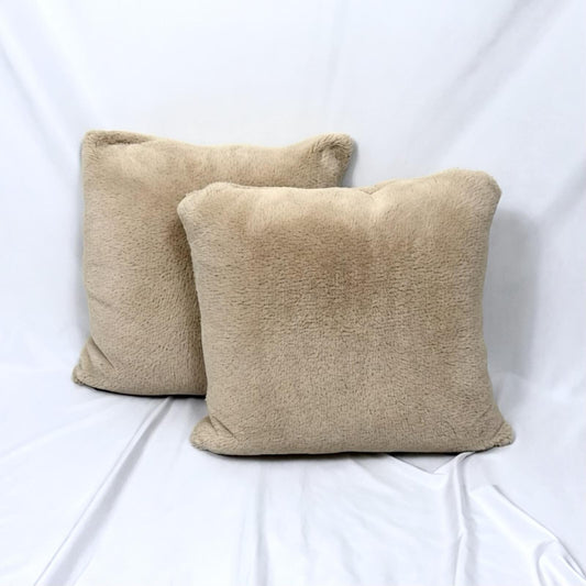 Rodeo Home Fuzzy Beige Decorative (18x18 Pillow)
