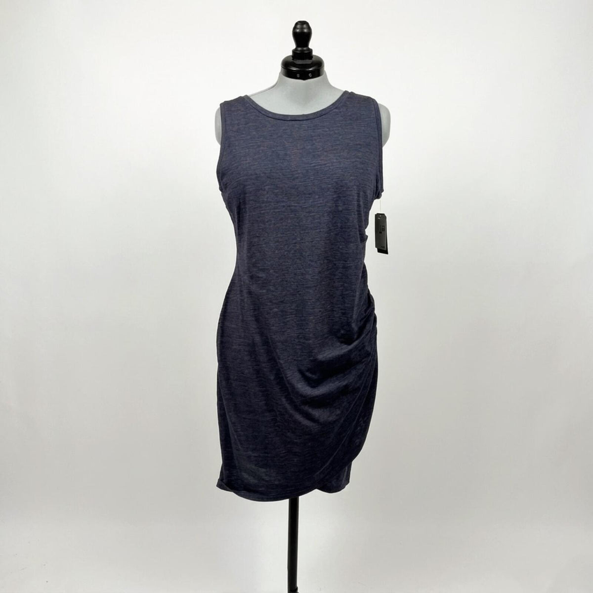Melrose and Market Navy Night Heather Ruched Sleeveless Dress (XXL)