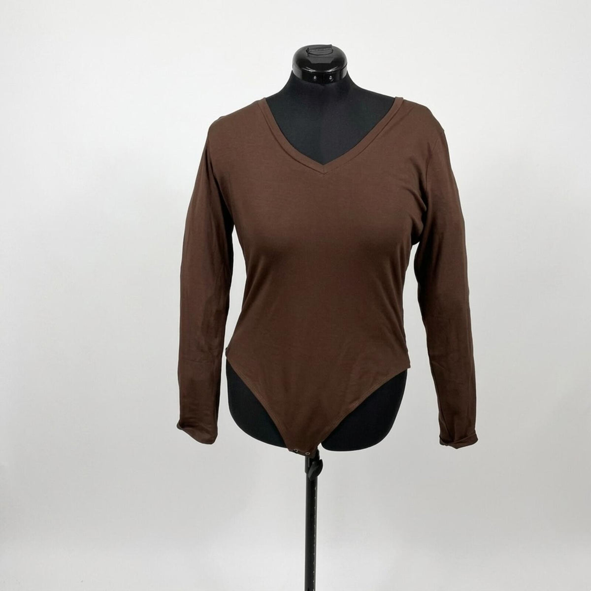 Fashion Nova Chocolate Brown V Neck Bodysuit (2X)
