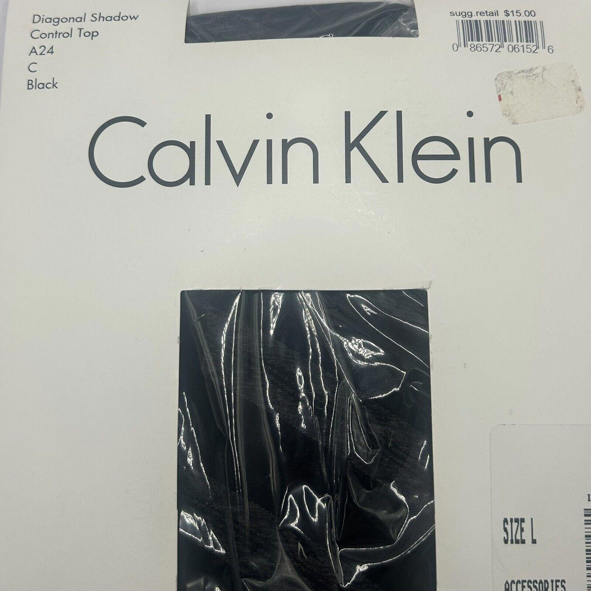 Calvin Klein Black Diagonal Shadow Control Top A24 (L)