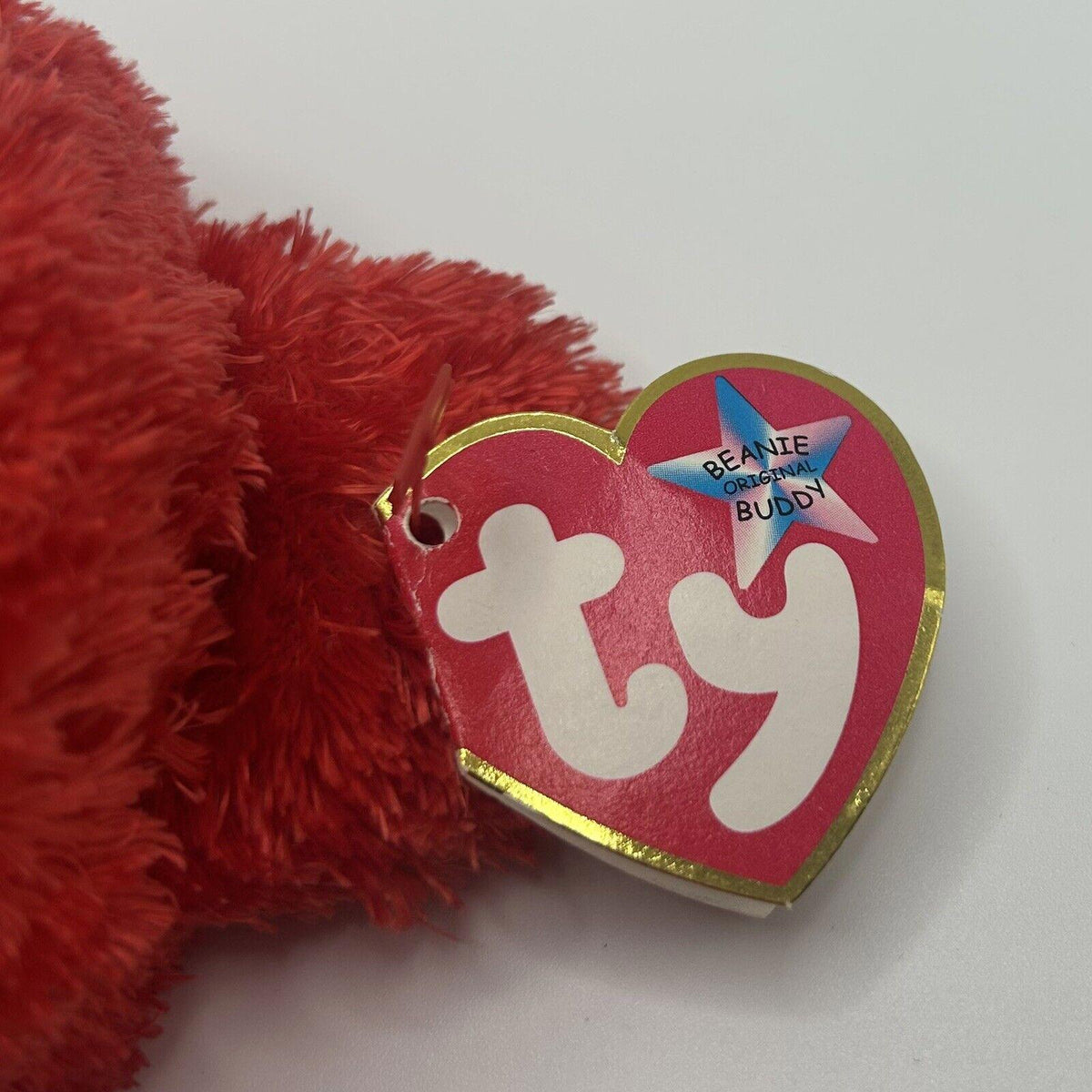 Ty Beanie Babies “Sizzle” Red Medium Size Bear