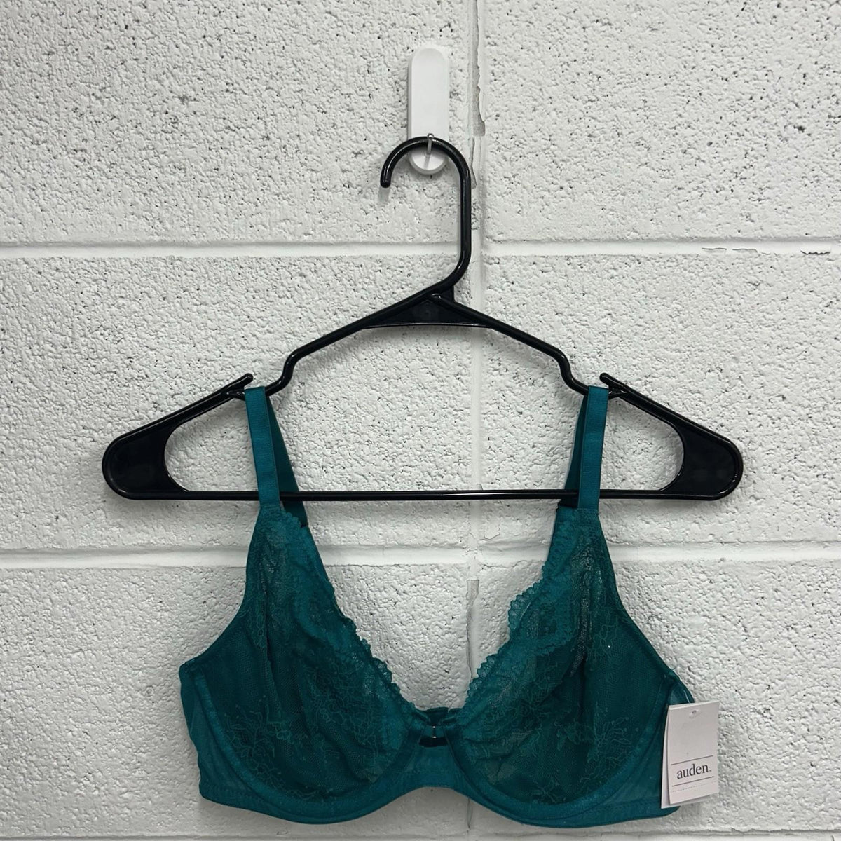 Auden Teal Unlined Balconette Underwire Bra (38B)