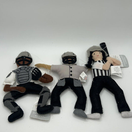 Wondershop Baseball Player Ornaments 3 Count