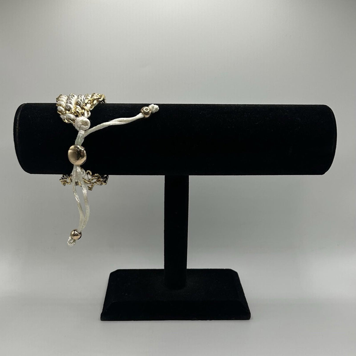 Lovita & Co. White & Gold Color Thick Tie Bracelet