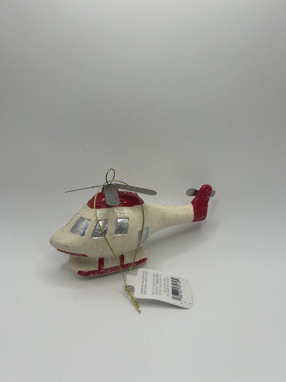 Wondershop Helicopter, Motorcycle & Boat Glittery Ornament Set (3 Count)