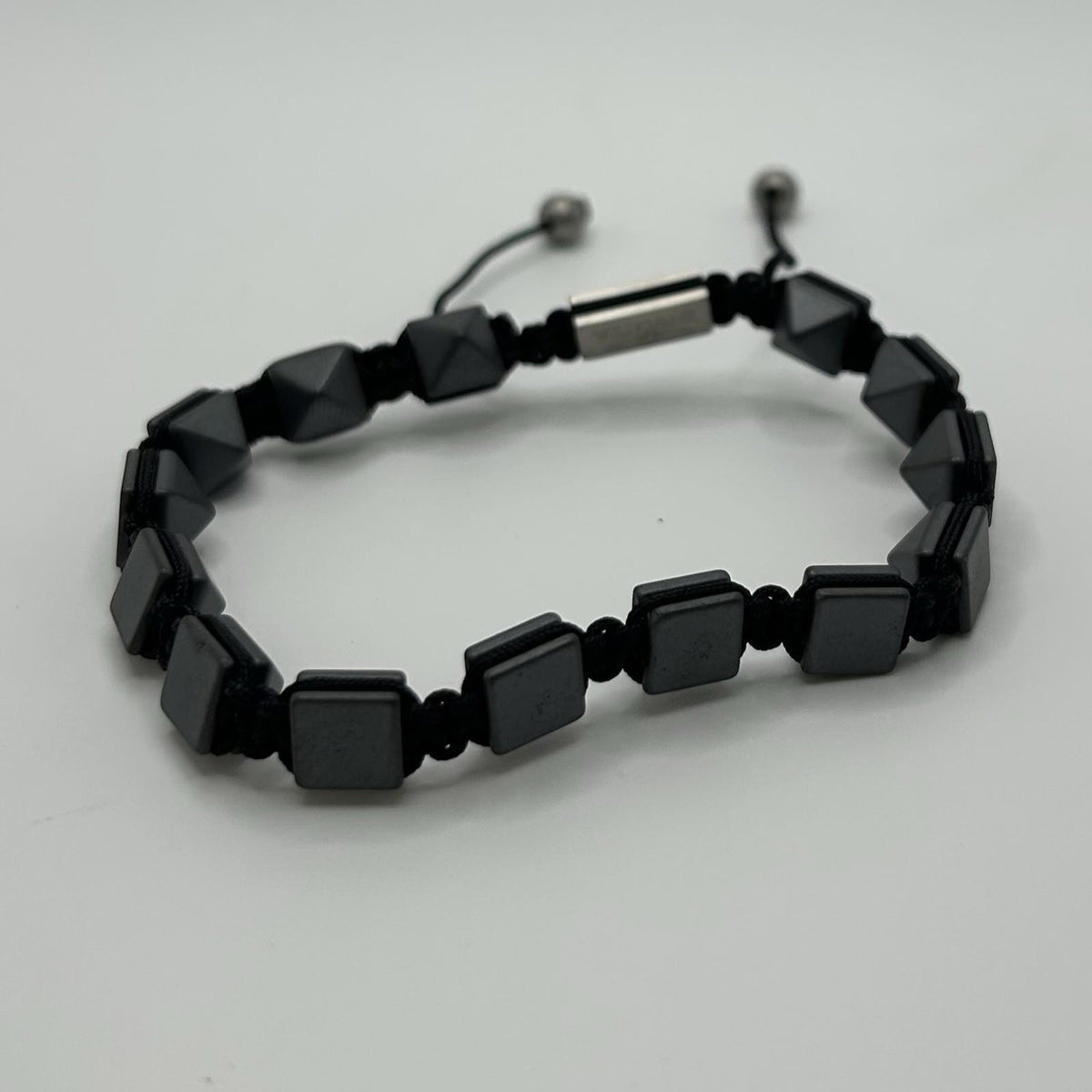 Invicta Jewelry Stainless Steel & Hematite Adjustable Natural Color Bracelet