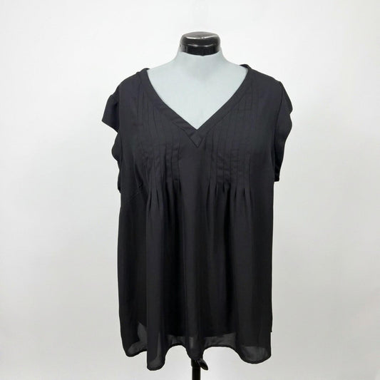DR2 Black Sleeveless Blouse (2X)