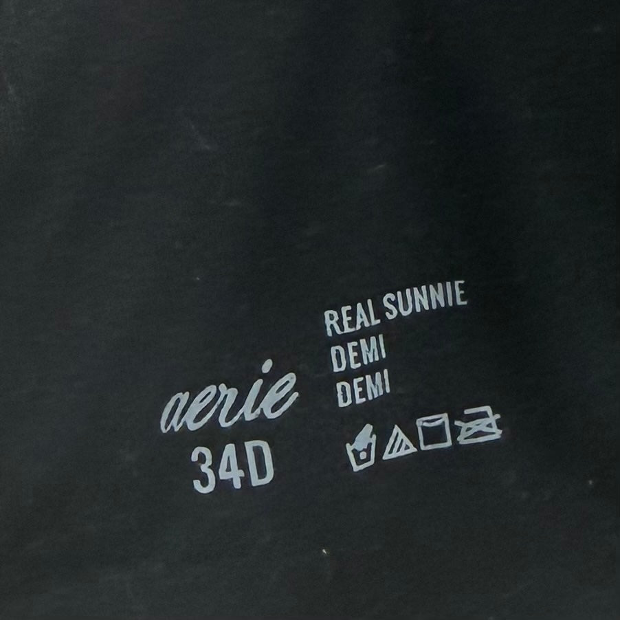 Aerie Black Real Sunnie Demi Push Up Bra (34D)
