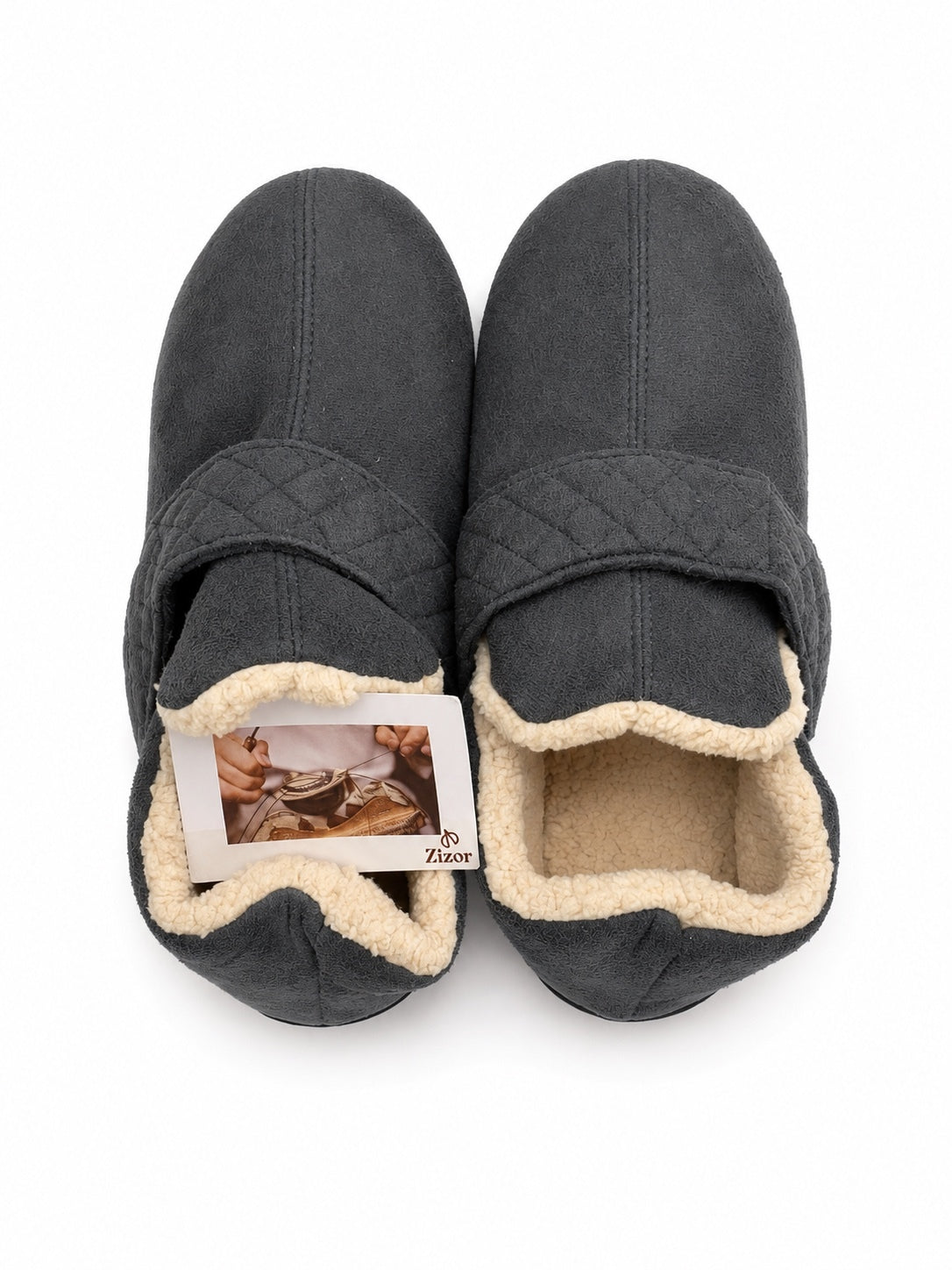 Zizor Gray Slippers (W 8)