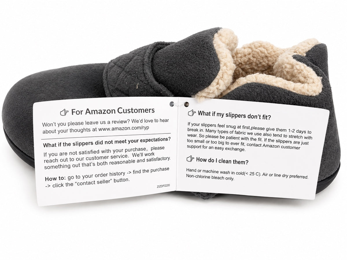 Zizor Gray Slippers (W 8)