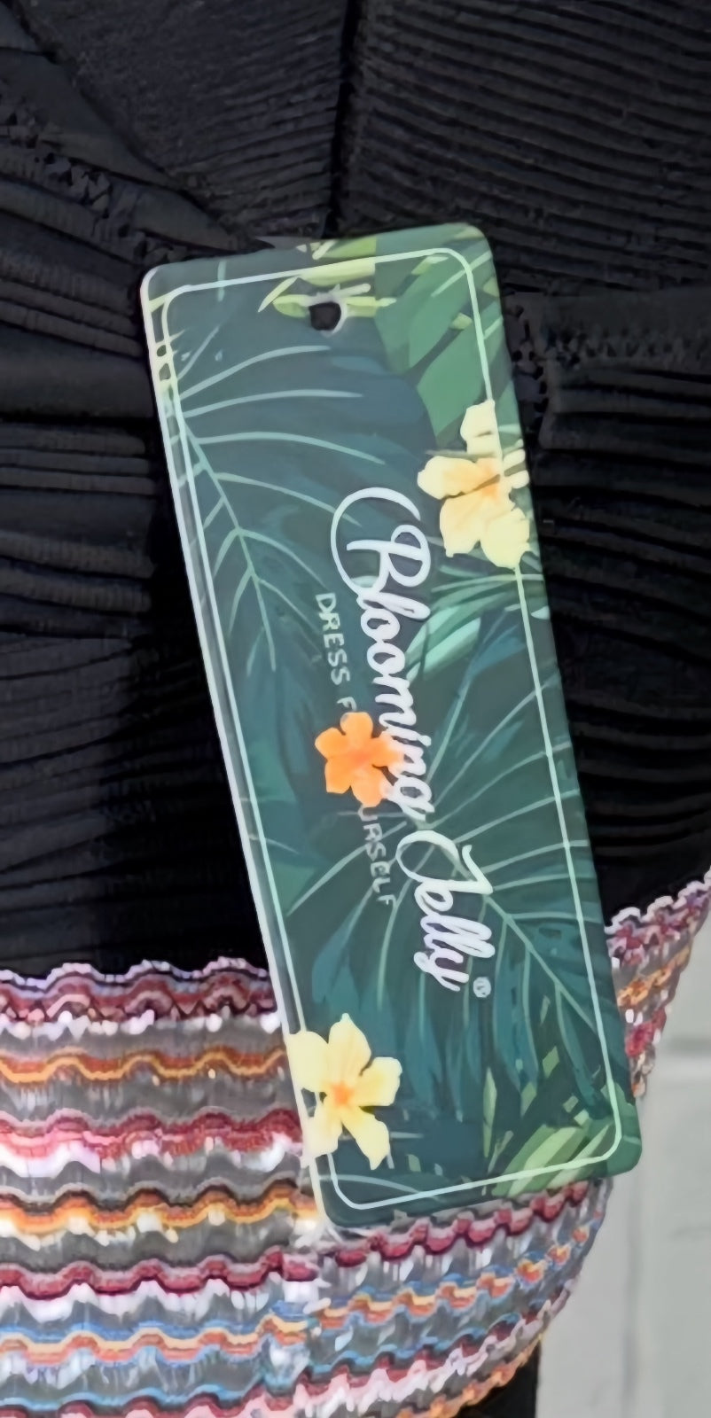 Blooming Jelly High Waisted Black Bikini (L)