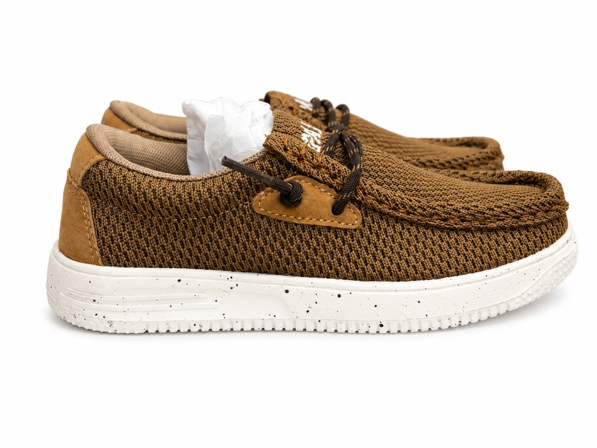 Apakowa Kids Brown Slip on Loafers (12 Kids)