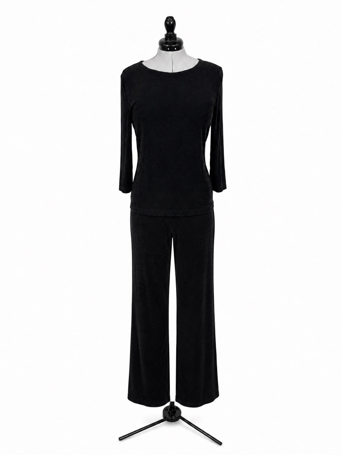 Softwear by Mark Singer Black Long Sleeve & Lounge Pants Set (S)