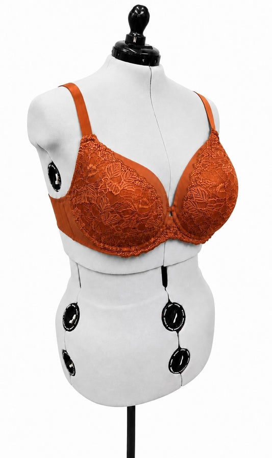 Auden Burnt Orange Lightly Lined Balconette Underwire Bra 40DDD