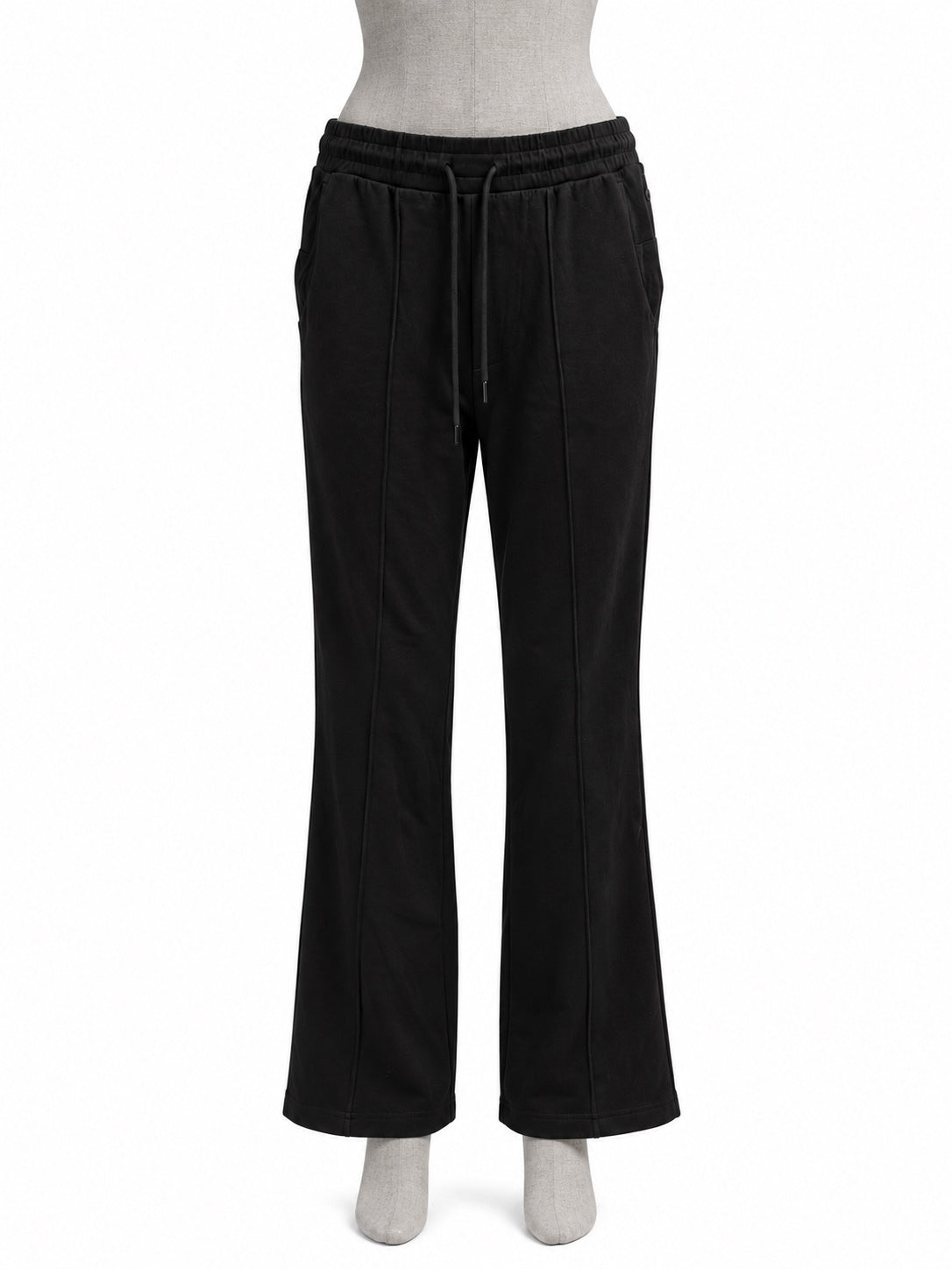 Danskin Black Relaxed Tie Straight Wide Leg Lounge Pants (L)