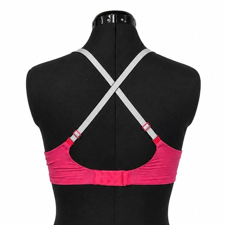 Victorias Secret Pink & Black Soft Semi Demi Underwire Bra (36DD)