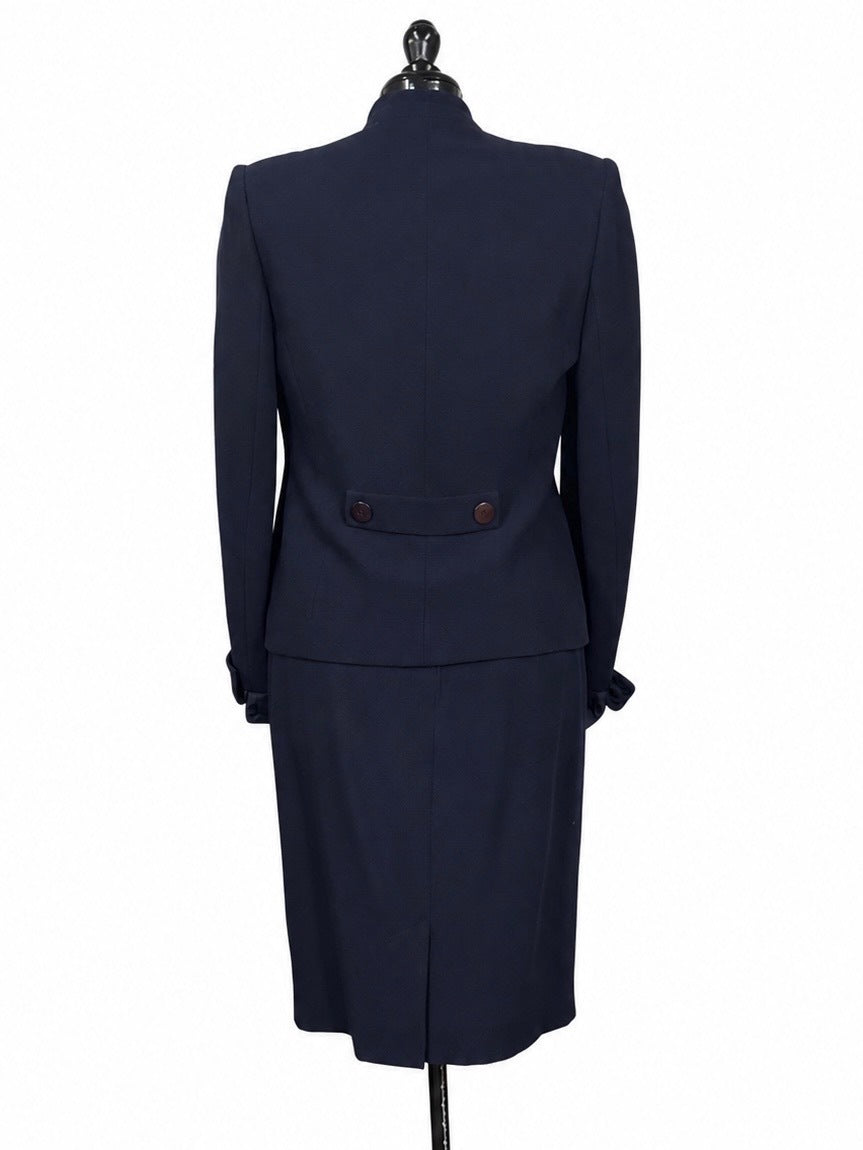 David Pallas Paris Navy Blazer & Business Skirt Set (Around a Size 6)