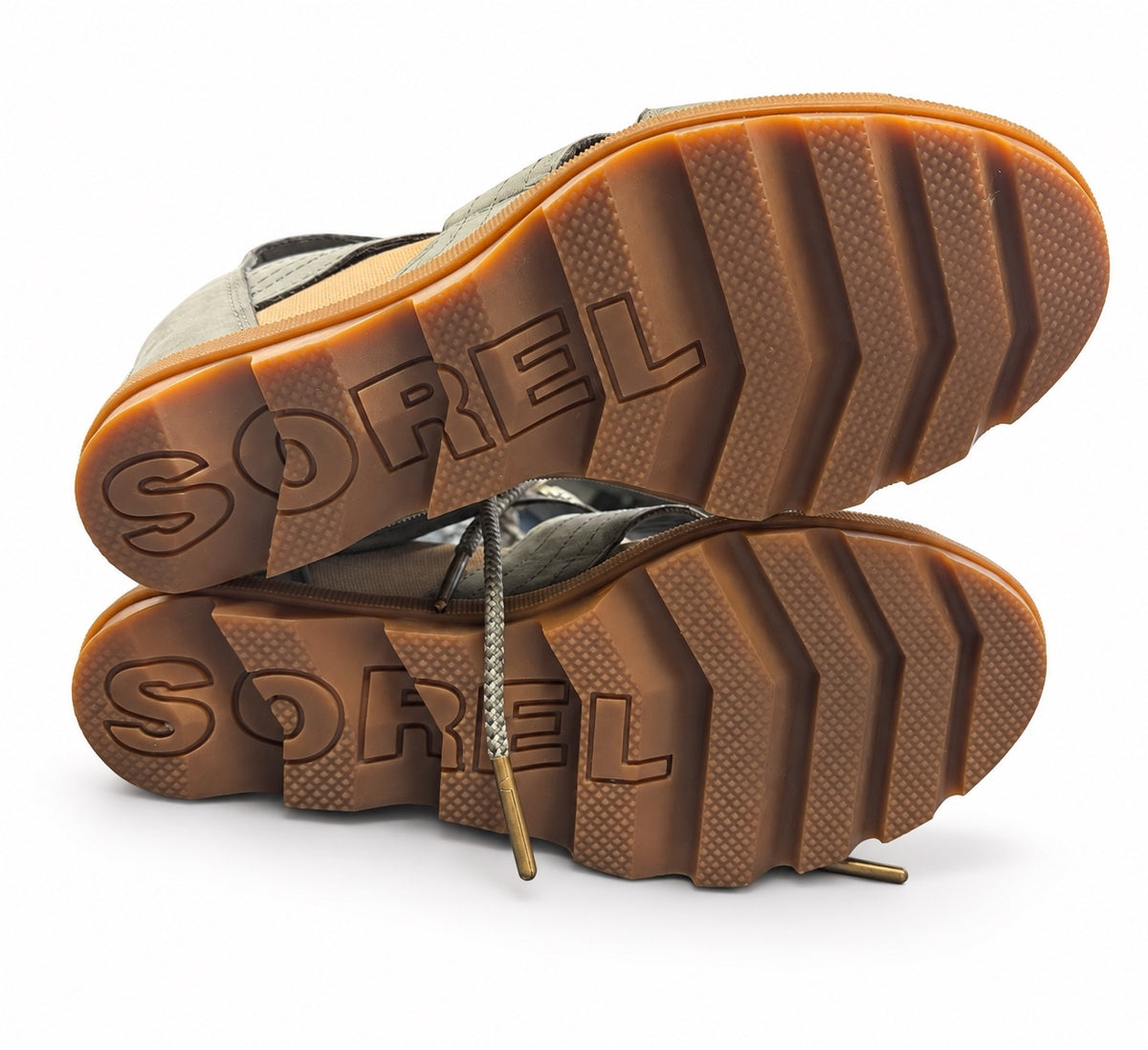 Sorel Joanie Green Lac Up Wedge Sandals  (W 8.5)
