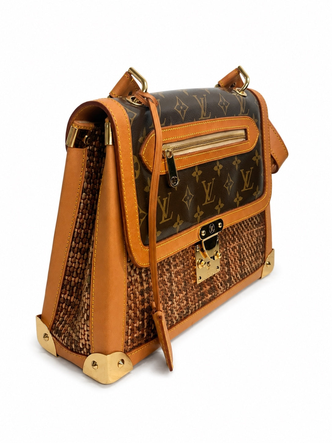 Louise Vuitton Monogram Tweedy Rabat Bag