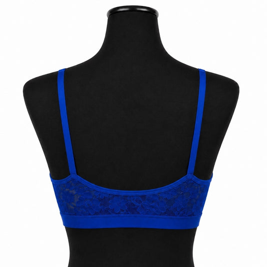 Auden Blue Lightly Lined Scoop Neck Bralette (S)