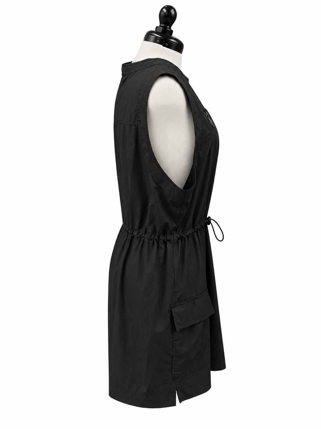 Old Navy Black StretchTech Dry Quick Sleeveless Zip-Front Cargo Romper (XXL)