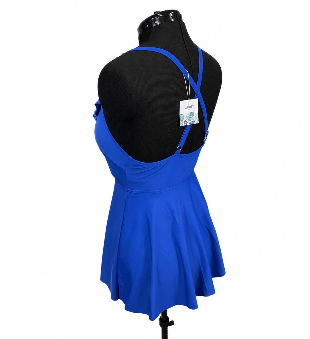 B2PRITY Royal Blue Tankini Swim Suit Set (L)-2 Piece Set