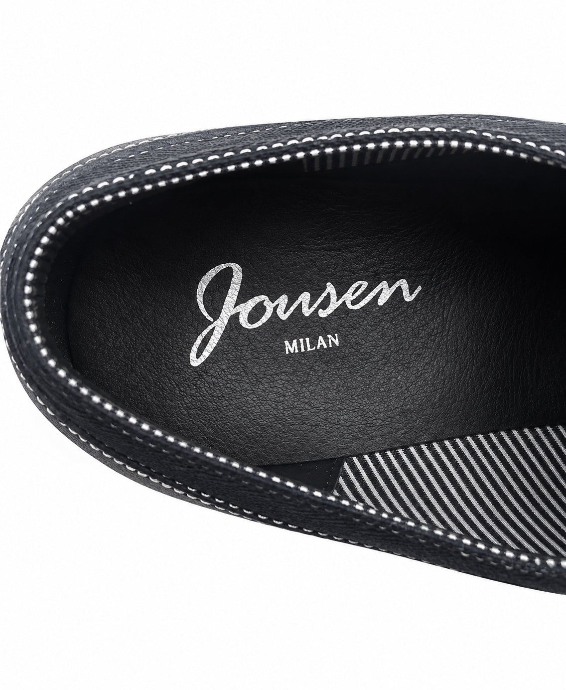 Jousen Milan Black Leather Plain Toe Derby Lace Up Dress Shoe (M 13)