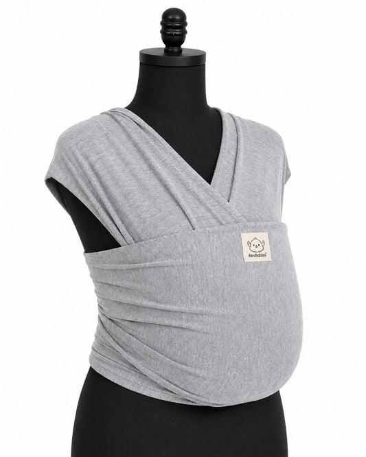 KeaBabies Classic Gray Original Baby Wrap Carrier (7-35lbs)