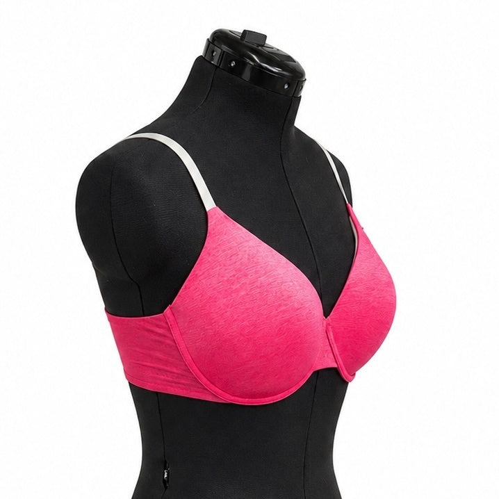 Victorias Secret Pink & Black Soft Semi Demi Underwire Bra (36DD)