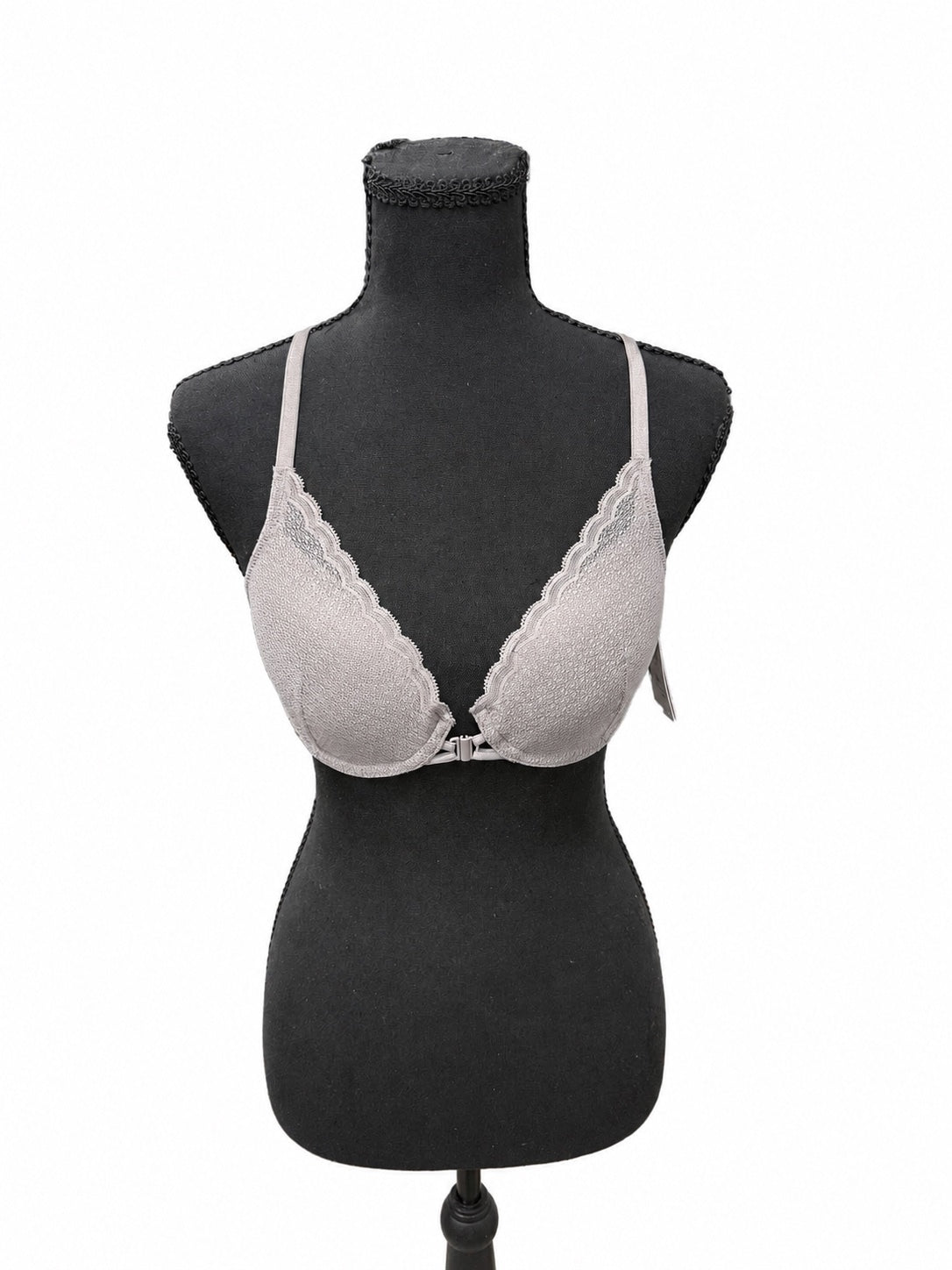 Auden Gray Lightly Lined Demi Coverage Racerback Bra (32B)