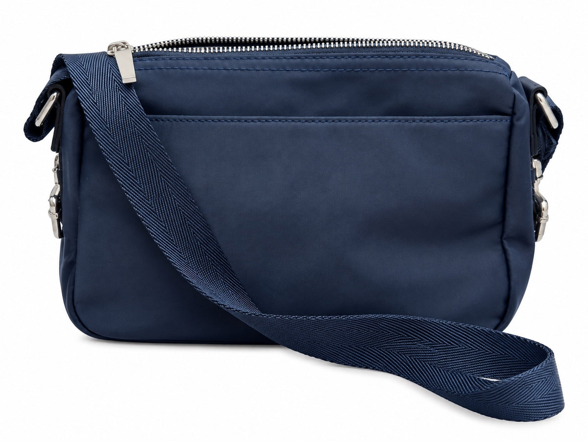 Calvin Klein Navy Sussex Nylon Top Zip Cross Body Bag
