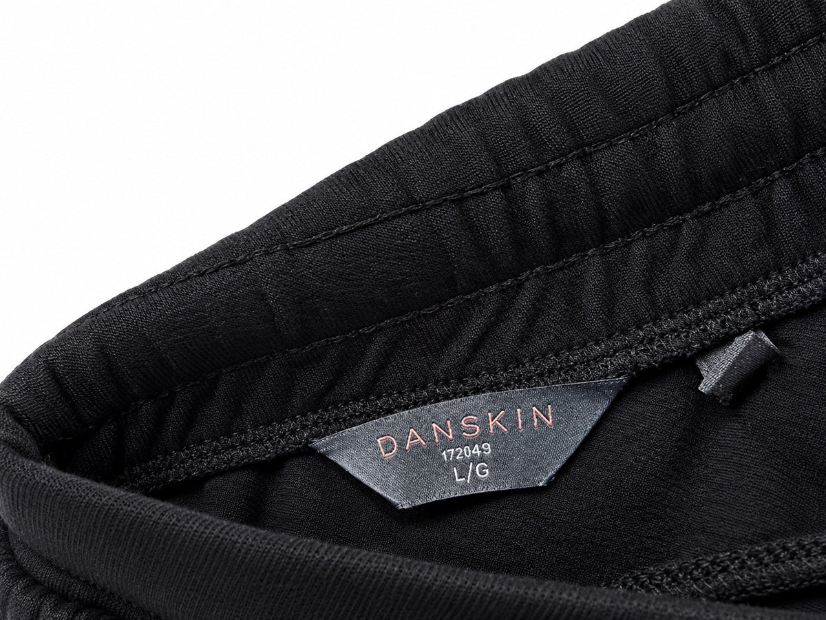 Danskin Black Relaxed Tie Straight Wide Leg Lounge Pants (L)