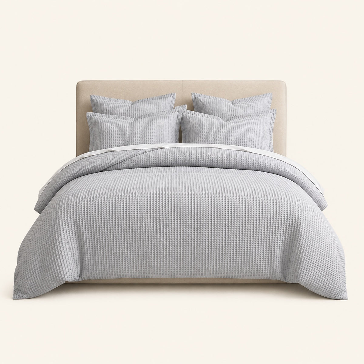 Mills Levtex Home Gray Pewter King Duvet Set (1 Duvet 106X94, 2 Shams 20X36)