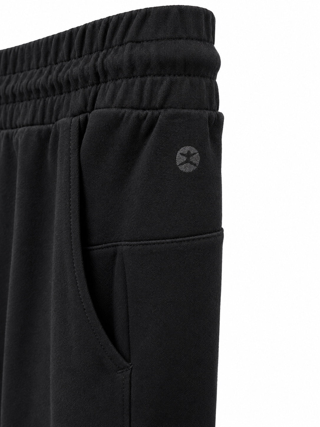 Danskin Black Relaxed Tie Straight Wide Leg Lounge Pants (L)
