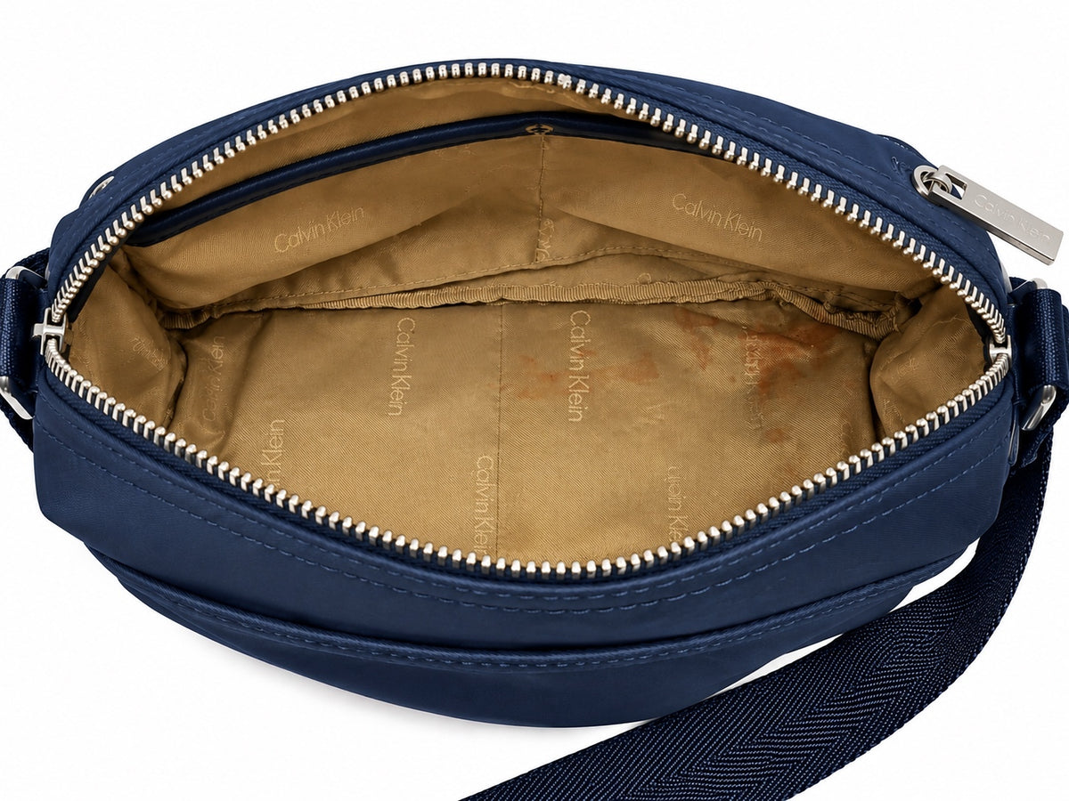 Calvin Klein Navy Sussex Nylon Top Zip Cross Body Bag