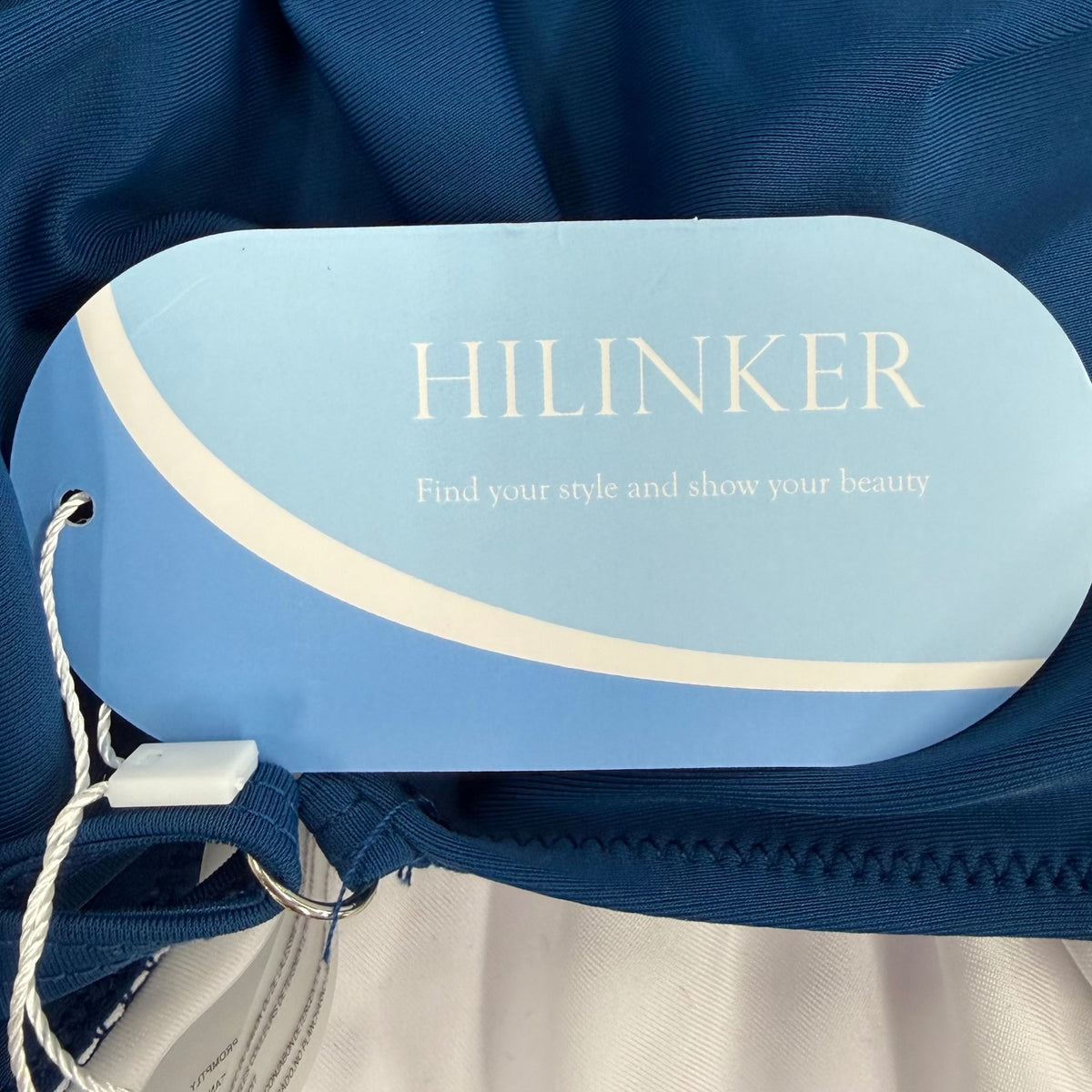 Hilinker Royal Blue  Ruffle Strap One Piece Swim Suit (S)