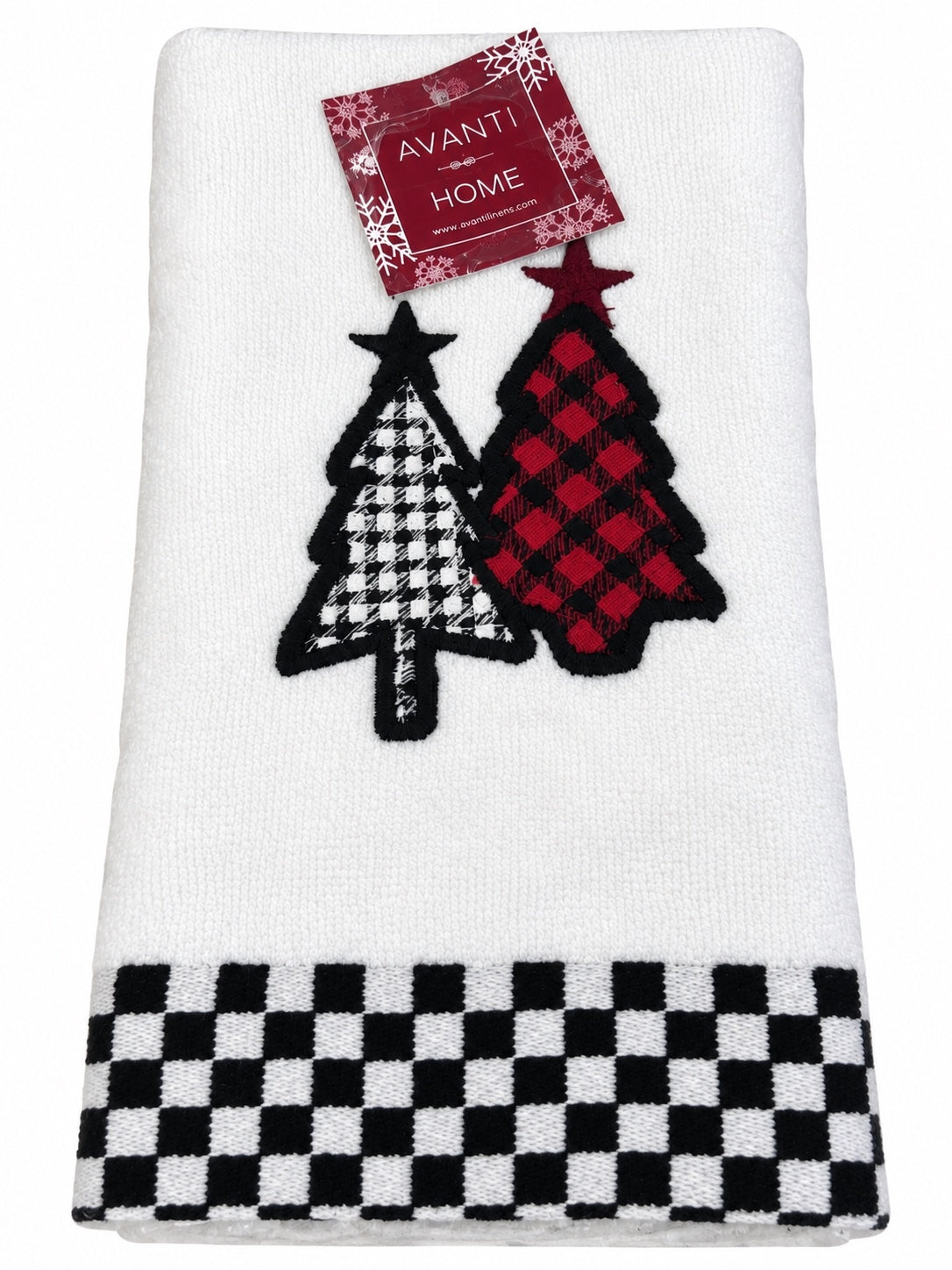 Avanti Home 2 Set Fingertip Towels with  Christmas Trees