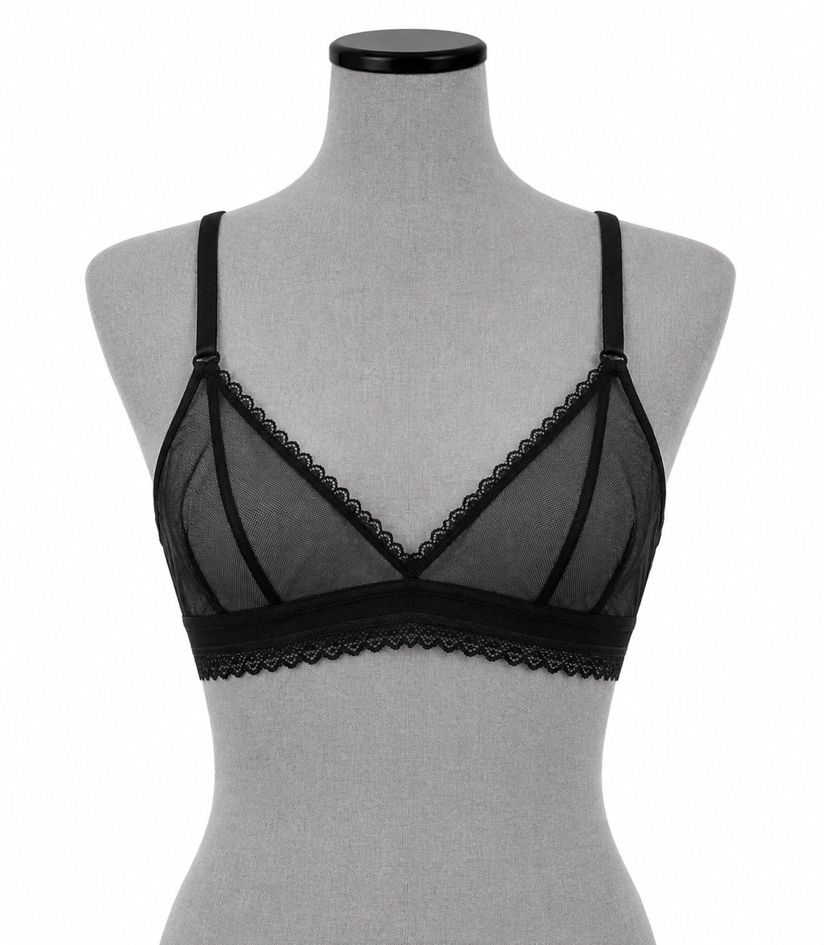 Auden Black Unlined Triangle Bralette (XS)