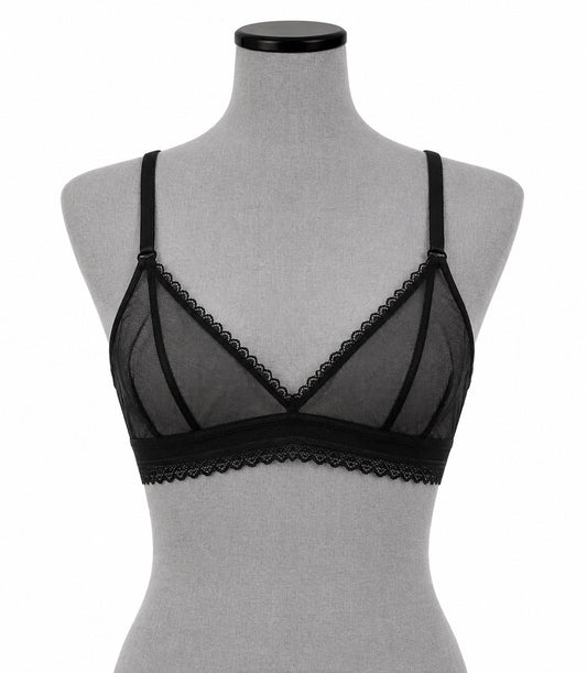 Auden Black Unlined Triangle Bralette (XS)