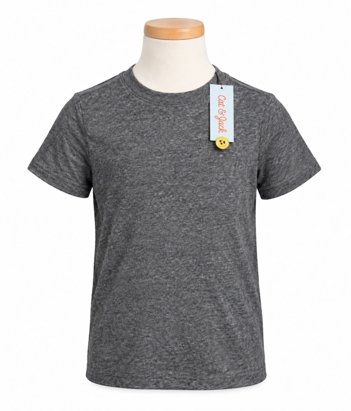 Cat & Jack Basic Light Gray Short Sleeve Shirt with Front Pocket  (S-6/7)