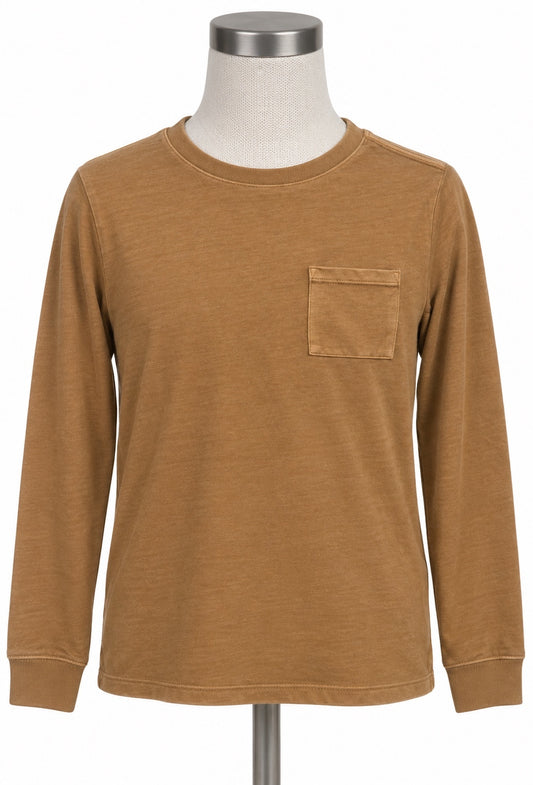 Cat & Jack Burnt Orange Long Sleeve Shirt with Front Pocket (L-10/12)