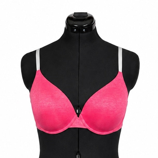 Victorias Secret Pink & Black Soft Semi Demi Underwire Bra (36DD)
