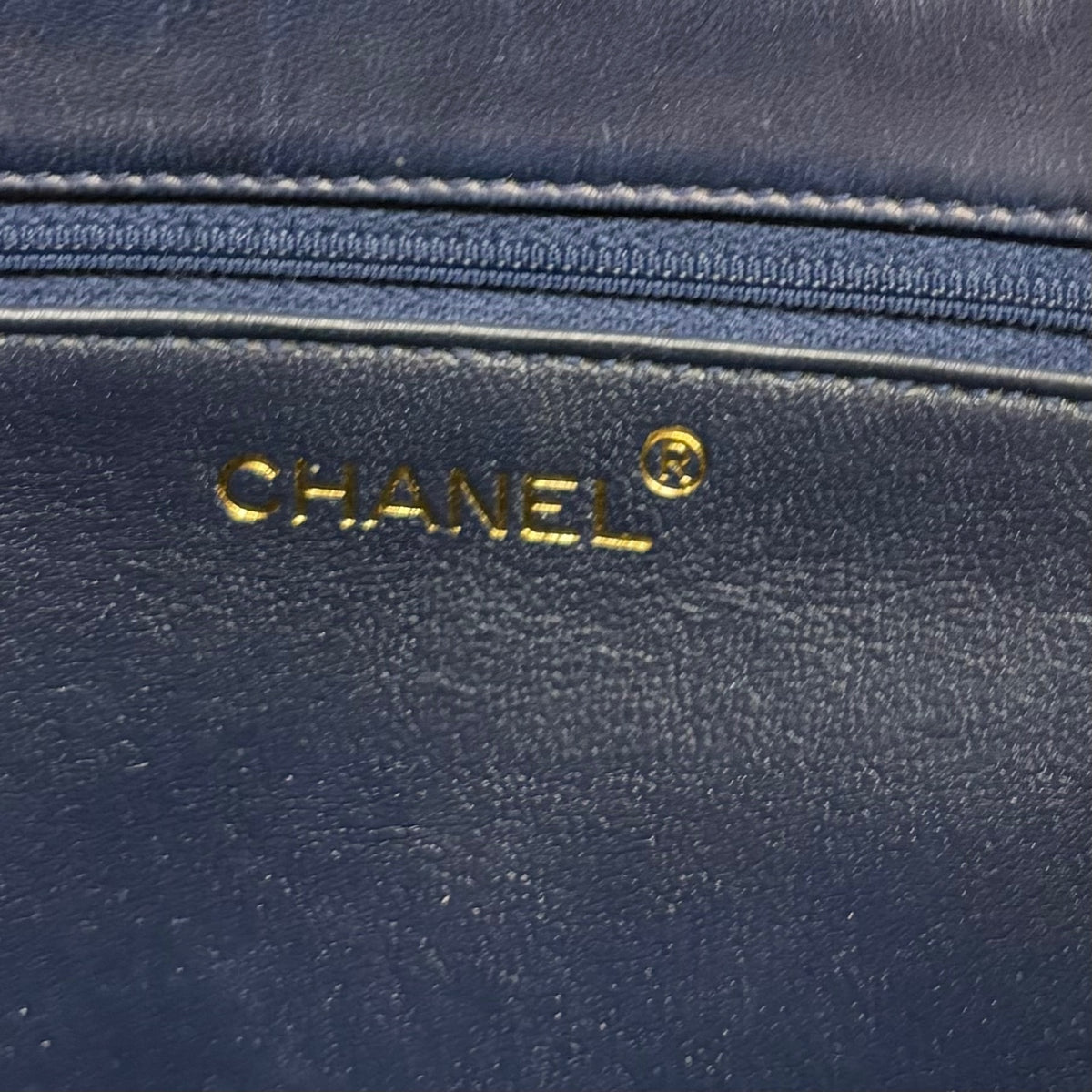 Chanel Vintage Dark Navy Quilted Leather Shoulder Bag