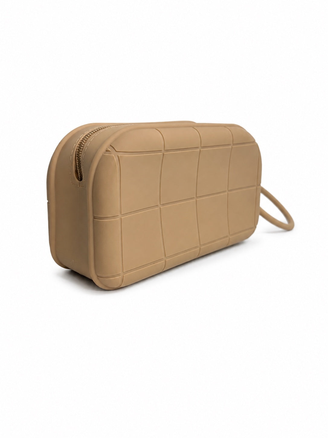 Nude Silicone Makeup Bag (7in x 4in x 3in)