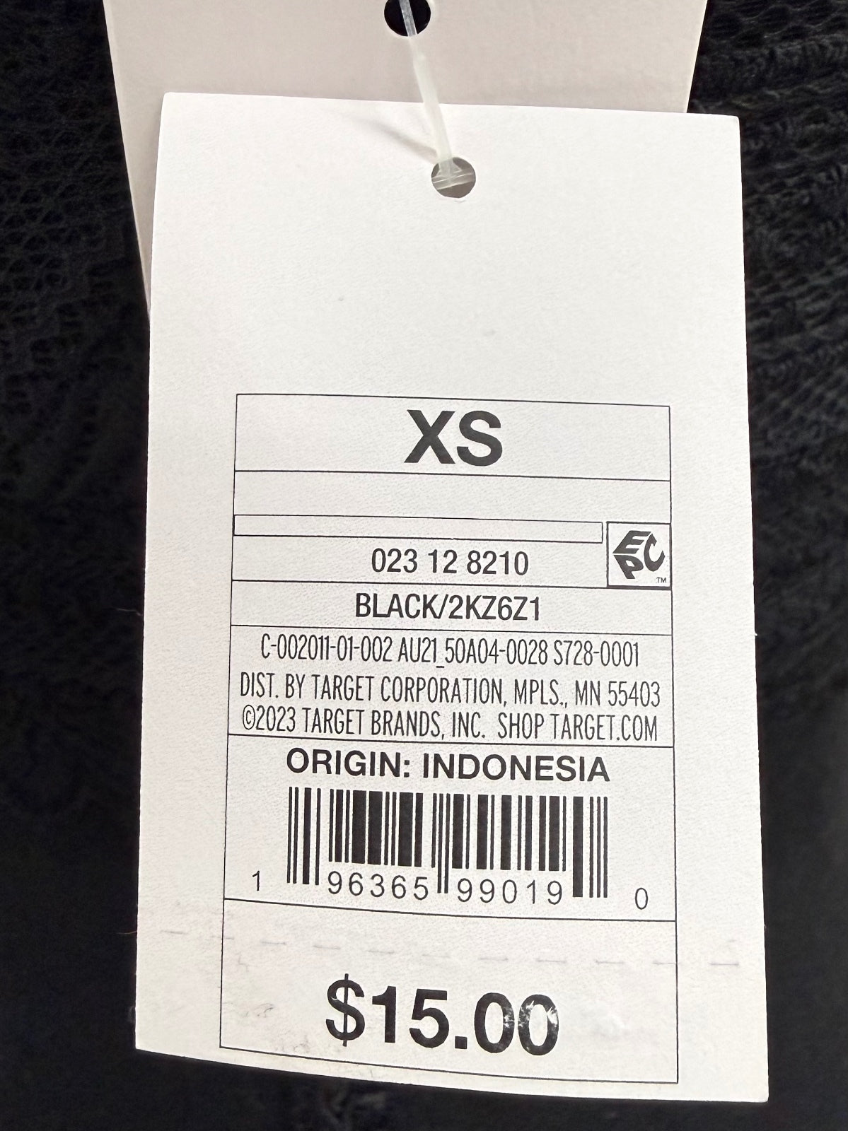 Auden Black Unlined Racerback Bralette (XS)