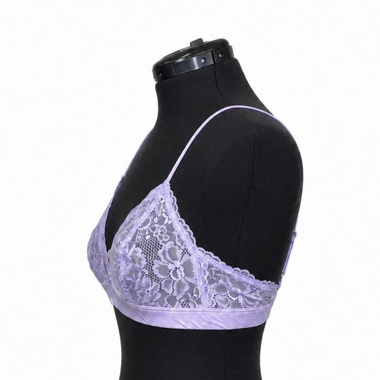 Savage X Fenty Lavender Floral & Mesh Lace Bralette (XL)